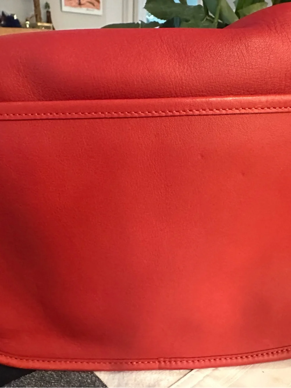 “Vintage” Coach Red Leather City Bag (style #9790)